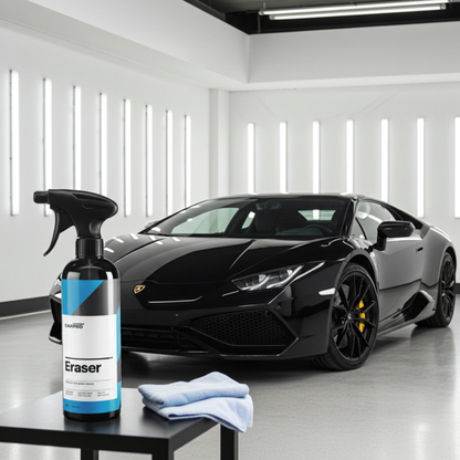 Carpro eraser with lamborghini behind.